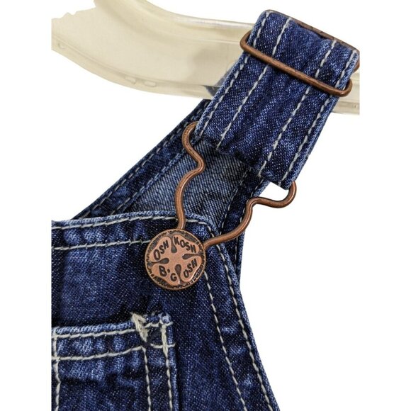 OshKosh B'Gosh Vestbak Denim Overalls 6 Months Infant Unisex Blue Denim - Picture 3 of 6